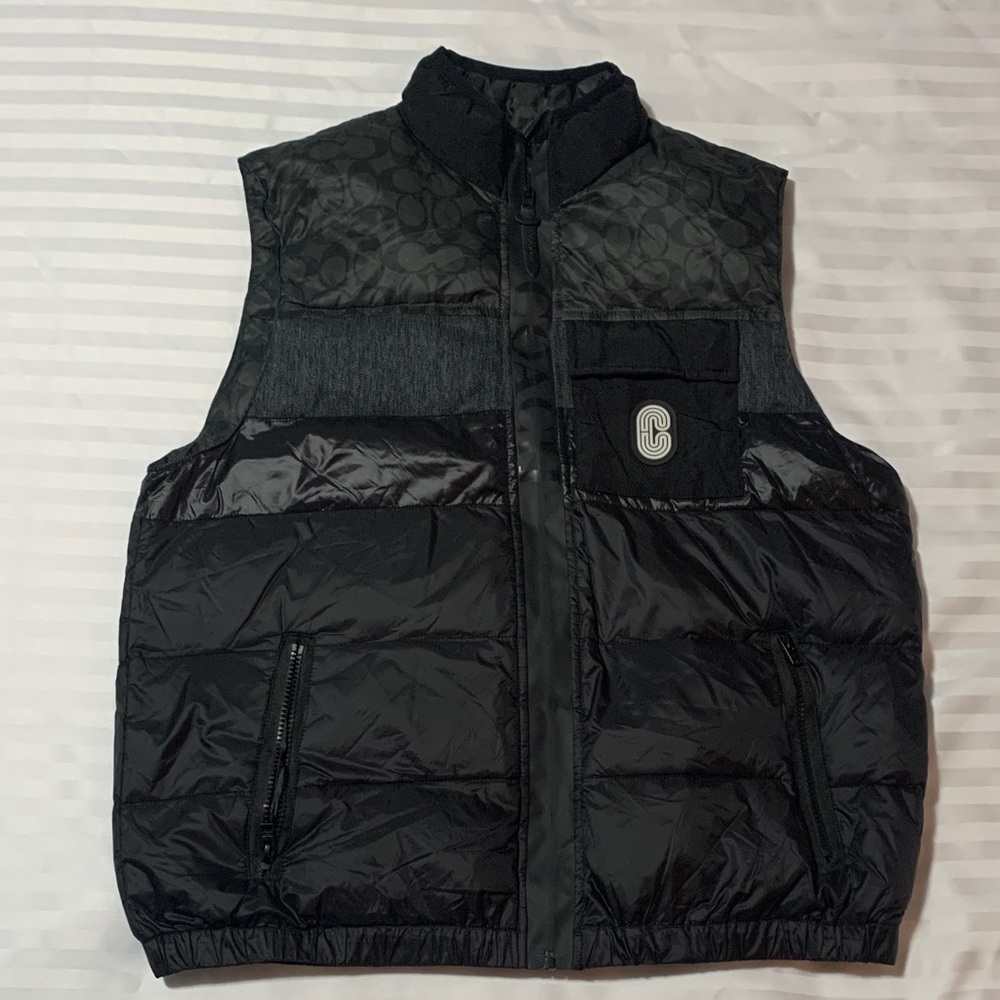 Coach Black Quilted Vest